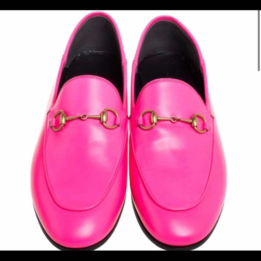 Gucci Brixton Neon Pink Loafer